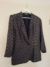 Blazer Cordier Schwarz (Dunkelblau) Gr.M Vintage Mit Seidenanteil
