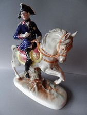 Grosse Original Porzellan Figur Friedrich der Große Katzhütte 