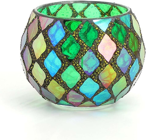 Mosaik teelichthalter glas - mosaik,