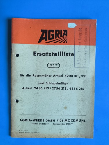 Alte ersatzteilliste 520 - ersatzteilliste, 520/7