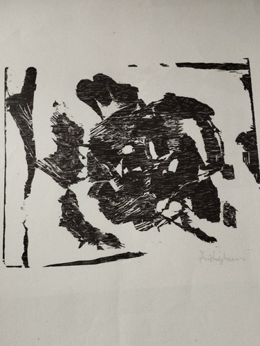 Holzschnitt abstrakt - holzschnitt, "abstrakt"