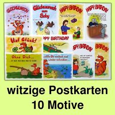 10 50 100 witzige Geburtstagskarten lustige Postkarten Cartoons Glückwunsch Baby