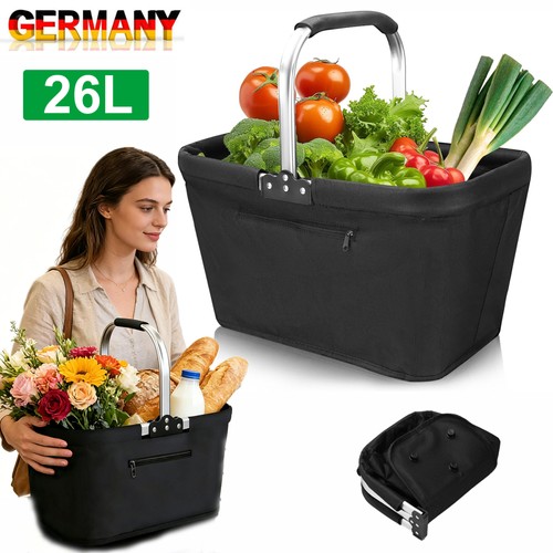 Faltbarer einkaufskorb mit - faltbarer,