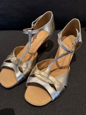 Tanzschuhe Latein und Tango  von Top Tanz, fast neu, silber-gold, Gr. 40,5