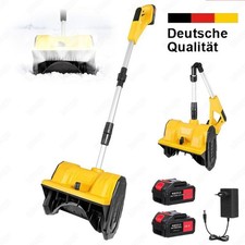 Akku Schneefräse 1000w Elektrische Schneeschieber Schneeschaufel mit 2 4Ah Akkus
