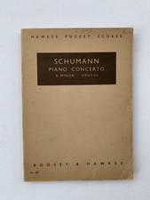 Noten . Schumann. Piano Concerto. Opus 54. Taschenpartitur.