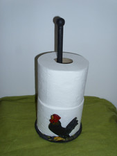 Küchenrollenhalter Gusseisen HAHN Henne Küchenrollen-Ständer Landhaus WC Papier