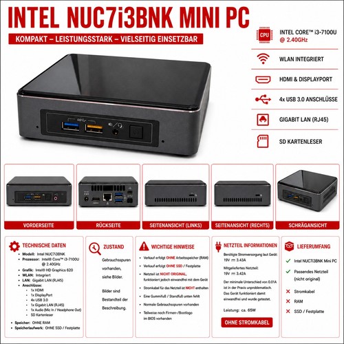 Intel nuc7i3bnb mini - intel, pc