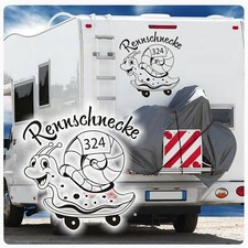 Rennschnecke Sticker Auto Aufkleber Wohnmobil WOMO Schnecke WoMo031