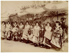 Japan, Kyoto, Shimabara, Tayu on Road Vintage Album Print Albendruck 