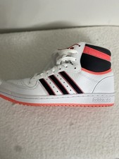 Adidas Top Ten Hi – Retro Basketball Sneaker – Weiß/Schwarz/Neonrot