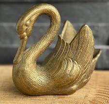 Vintage kleiner Messing Schwan