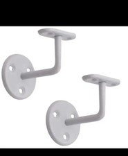 Handlaufhalterungen Treppe Hand Bannister Unterstützung Mopstick Holz 63 mm Stahl WEISS