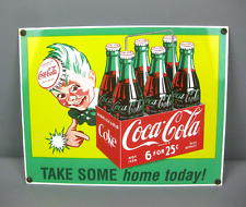 Emailschild Coca-Cola Take Some Home Today! Werbeschild Werbung Reklame
