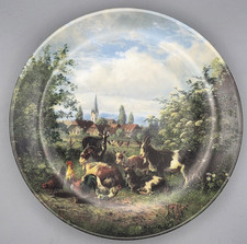 Wandteller Hühner und ziegen