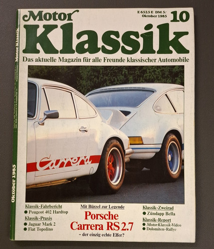 Motor klassik 1985 porsche - motor, 10/1985,