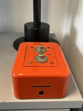 Vintage Spardose Rot Metall