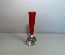 Solifleur Glasvase Orchideenvase 15cm | Rot Vintage 70er Jahre | #G5