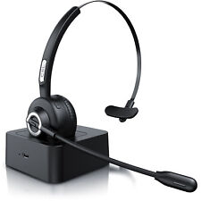CSL HEAD BT Mono Headset mit Ladestation flexibles Mikrofon Schwarz