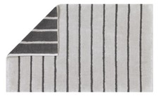 Badematte Badteppich Cawö Home Balance Streifen 1008 77 platin Baumwolle grau