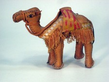 Kamel Figur Stofftier Leder