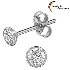 585 Weißgold Ohrstecker SINGLE Zirkonia 2,5 - 3,0 - 3,5 - 4,0 - 4,5 - 5,5 mm