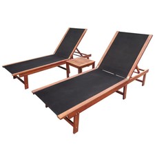 Sonnenliegen 2 Stk. mit Tisch