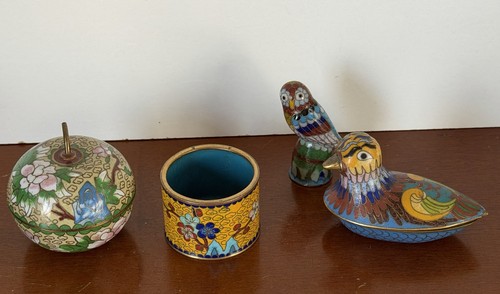 Cloisonné emaille artikel - 4x, cloisonné/emaille