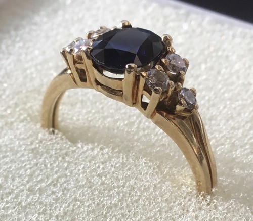 Saphir ring mit brillanten - mit,
