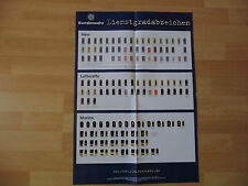 POSTER BUNDESWEHR DIENSTGRADABZEICHEN HEER LUFTWAFFE MARINE DIENSTGRAD ABZEICHEN
