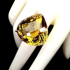 925 Silber Ring Herz Citrin