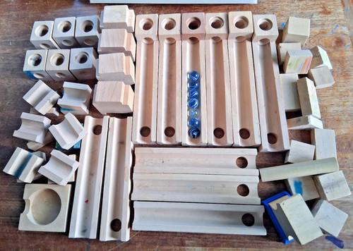 Holzkugelbahn set teile - set, 51