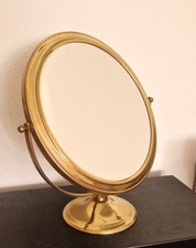 Messing Kosmetikspiegel 50er