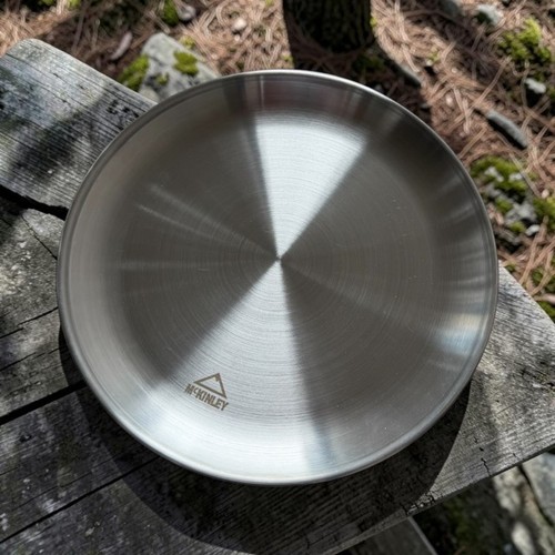 Edelstahl teller matt camping - matt,,