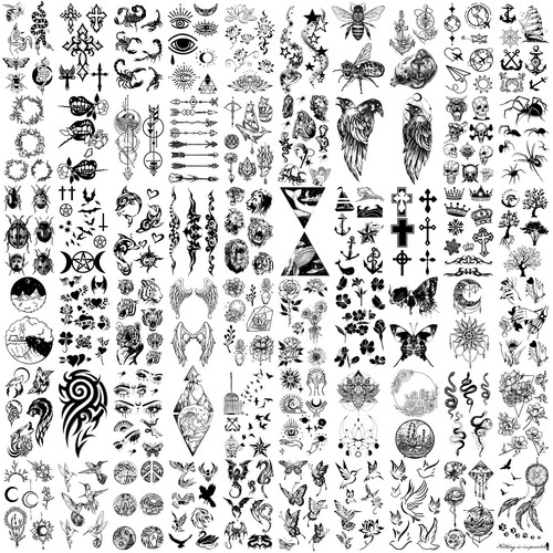 Temporäre tattoos blatt - blatt,