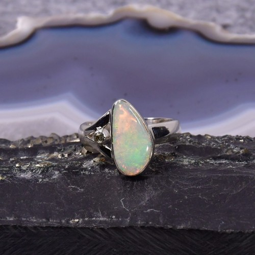 Edelopal ring 925er - ring,, silber