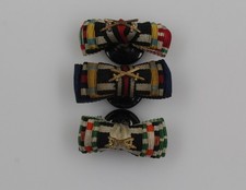 3x Knopflochspange Sachsen