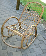 Bambus (Rattan ?)-Schaukelstuhl  Schwingsessel  KELLERFUND
