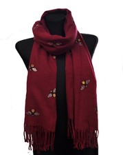 XXL Damen Winter Wool Uni einfarbig mit Bienen Lang schal Halstuch  Damenschal