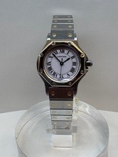 Cartier Santos Octagon Damenuhr Automatik Edelstahl/18K Gold