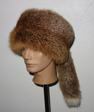 Fuchs Pelz Mütze Trapper Mütze Rotfuchs Fellmütze Echtfell Kappe Jagt Hut Foxhat