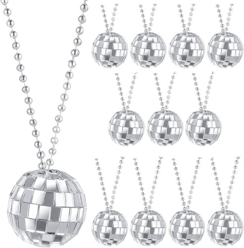 Disco kugel halsketten set - disco,