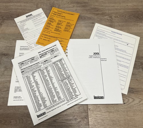 Original lexicon 300 manual - lexicon,