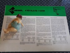 ORIG. 1979 PROSPKET DIESELMOTOR 4 VD 14,5/12-1 SRW  DDR Kühlsystem DIESEL IFA