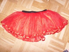 Tutu Tütü Reifrock Tüllrock Gr. 146-152-158-164 Rot Rock für Fasching Karneval