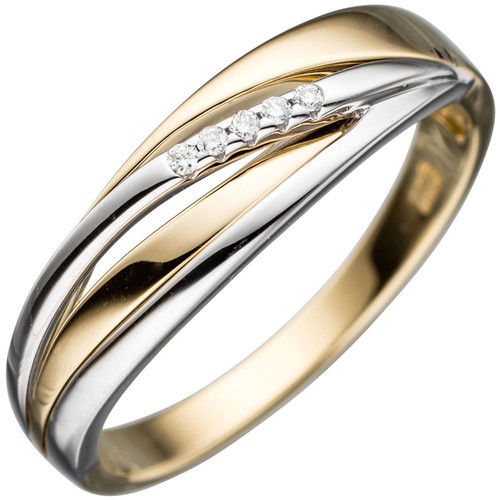 Funkelnder damenring 585 gold - damenring,