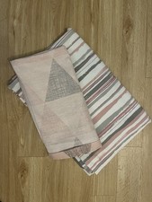 Wende Bettwäsche-Set - 135x200 - Biber - meradiso - rosa grau gemustert