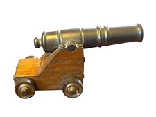 Miniatur Kanone Messing Holz L