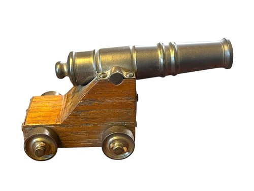 Miniatur kanone messing holz - messing, l