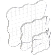 3 Stück Stempel Weihnachten Set Clear Stamp Block Acrylblock Silikonstempel